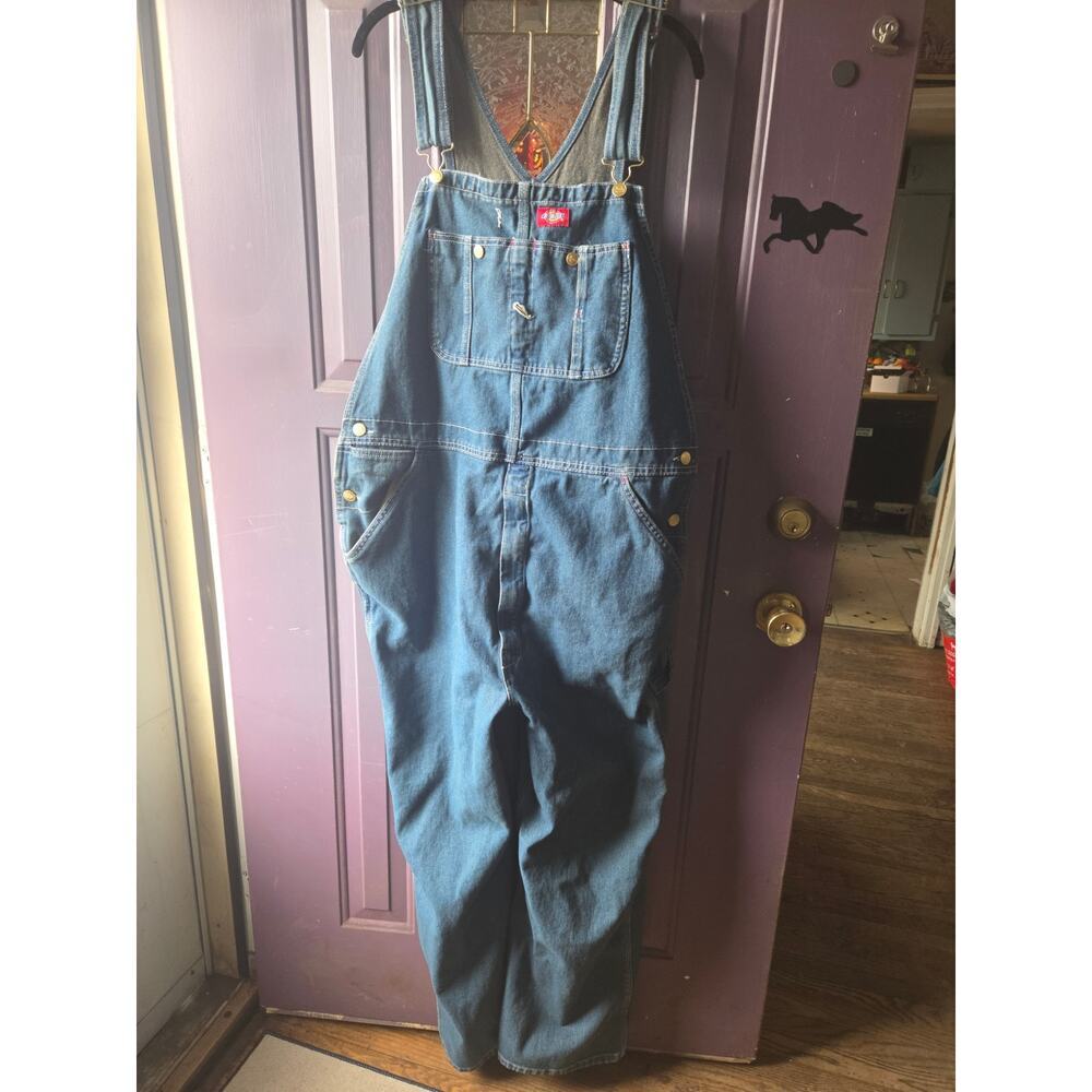 Dickie's Denim Overalls Men's Size
40W 30L Dark wash Oversized Cotton - Picture 2 of 10